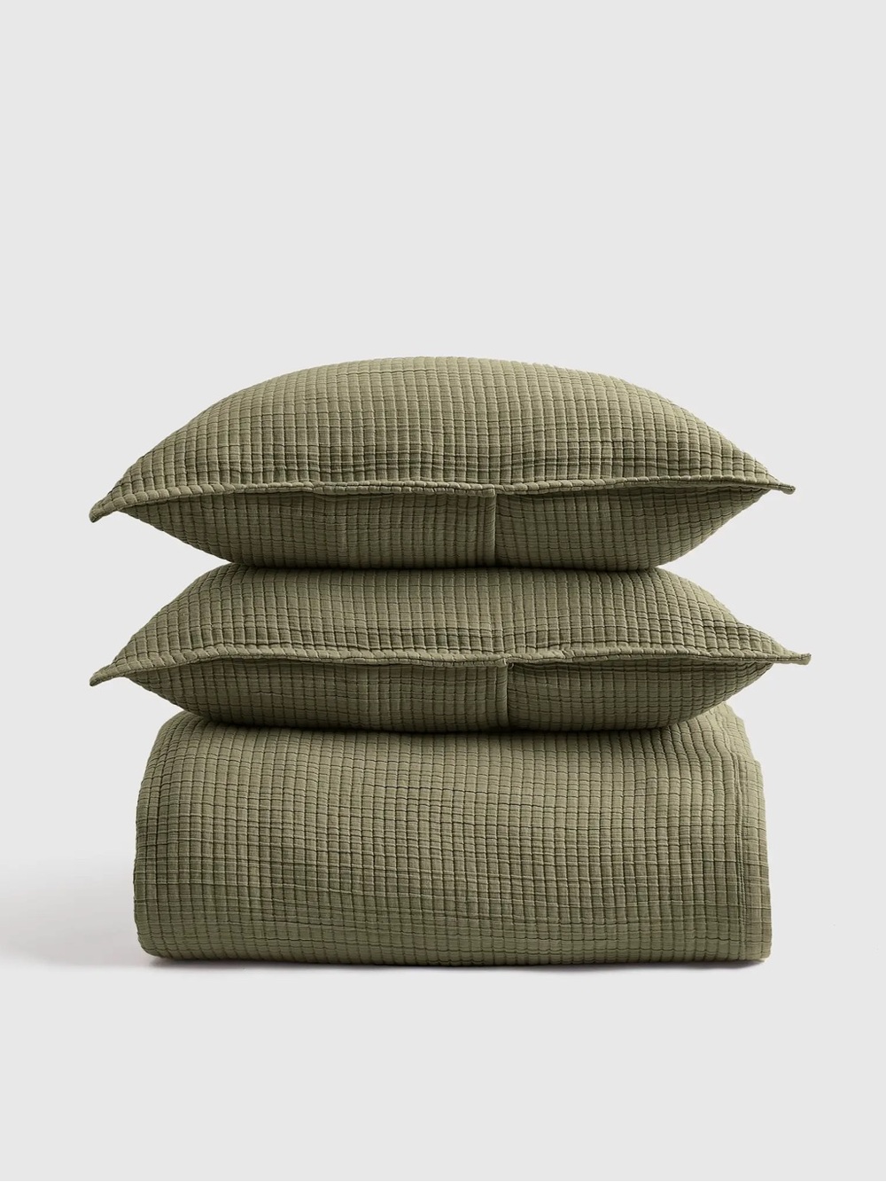 NWT Quince Organic Ribbed Cotton Coverlet Set